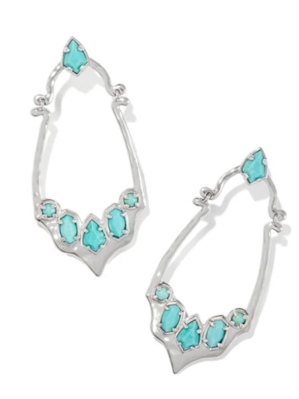 Kendra Scott-Yellow Rose Montana Earrings BNIB-Vintage Silver & Turquoise BNIB